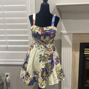 Cream Floral Dress